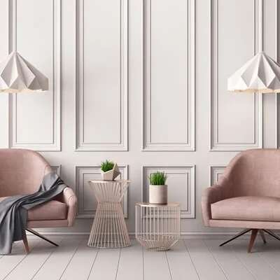 Boiserie em gesso decorativo para parede interna em Indaiatuba